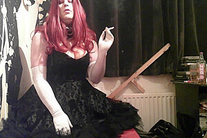 Tink tol redheadl gown and glove...