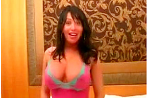 Seductive tranny with huge tits toying,...